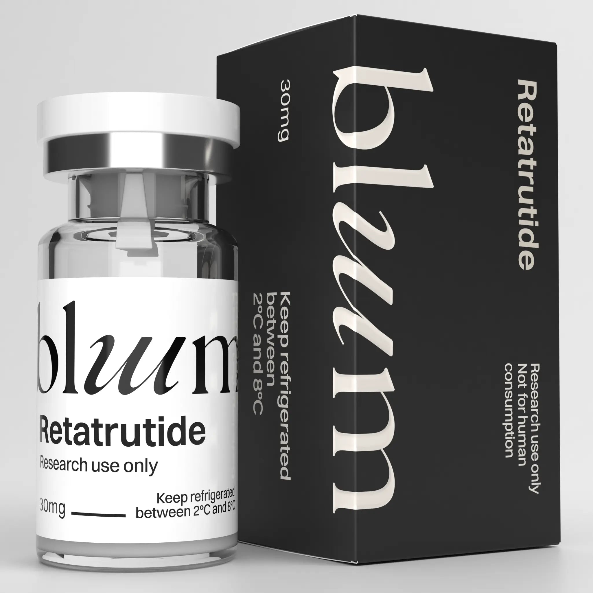 Retatrutide peptide LY3437943 lyophilized research vial 15mg 10mg 30mg 60mg 20mg — Bluum Peptides