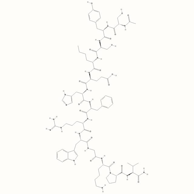 Melanotan I (afamelanotide) molecular structure, a melanocortin research peptide