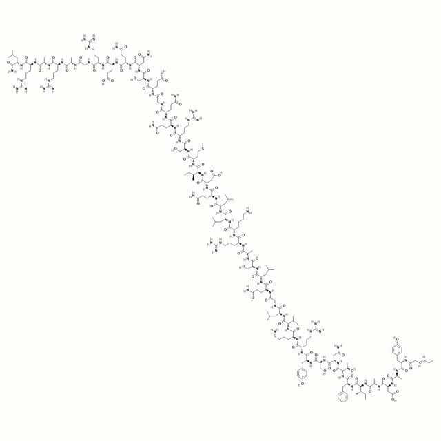 Tesamorelin molecular structure, a GHRH analog research peptide