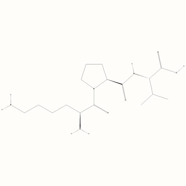 KPV molecular structure, an anti-inflammatory tripeptide research compound