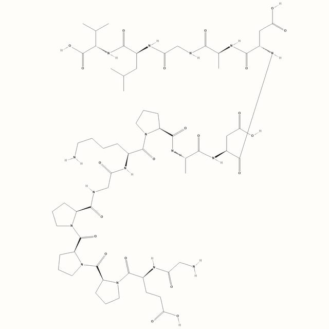 BPC-157 molecular structure, a synthetic pentadecapeptide research compound