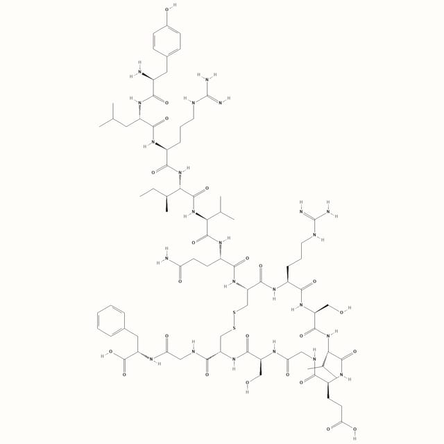 AOD-9604 molecular structure, a modified growth hormone fragment peptide