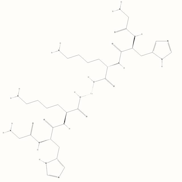 GHK-Cu molecular structure, a copper tripeptide research compound