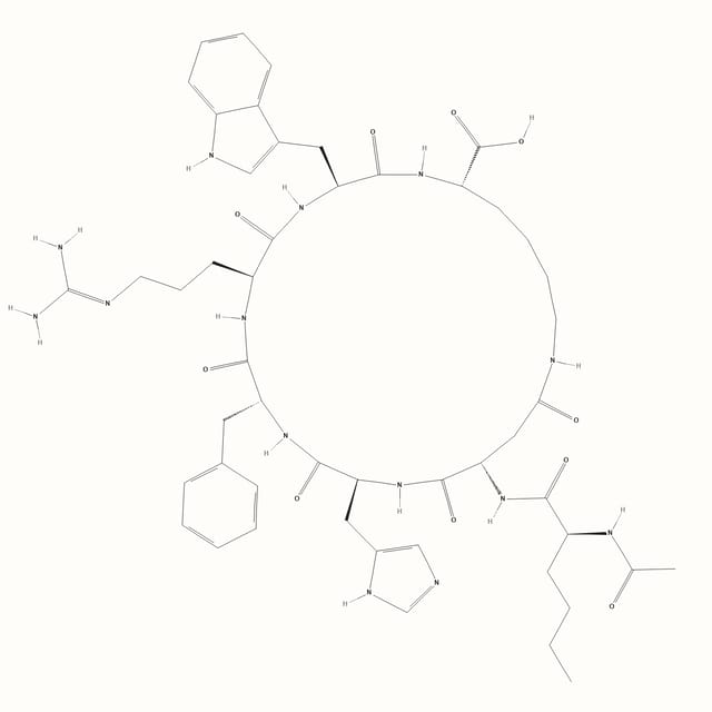 PT-141 (bremelanotide) molecular structure, a melanocortin research peptide