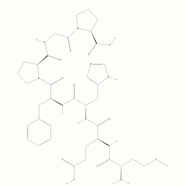 Semax molecular structure, a synthetic ACTH(4-10) analog peptide