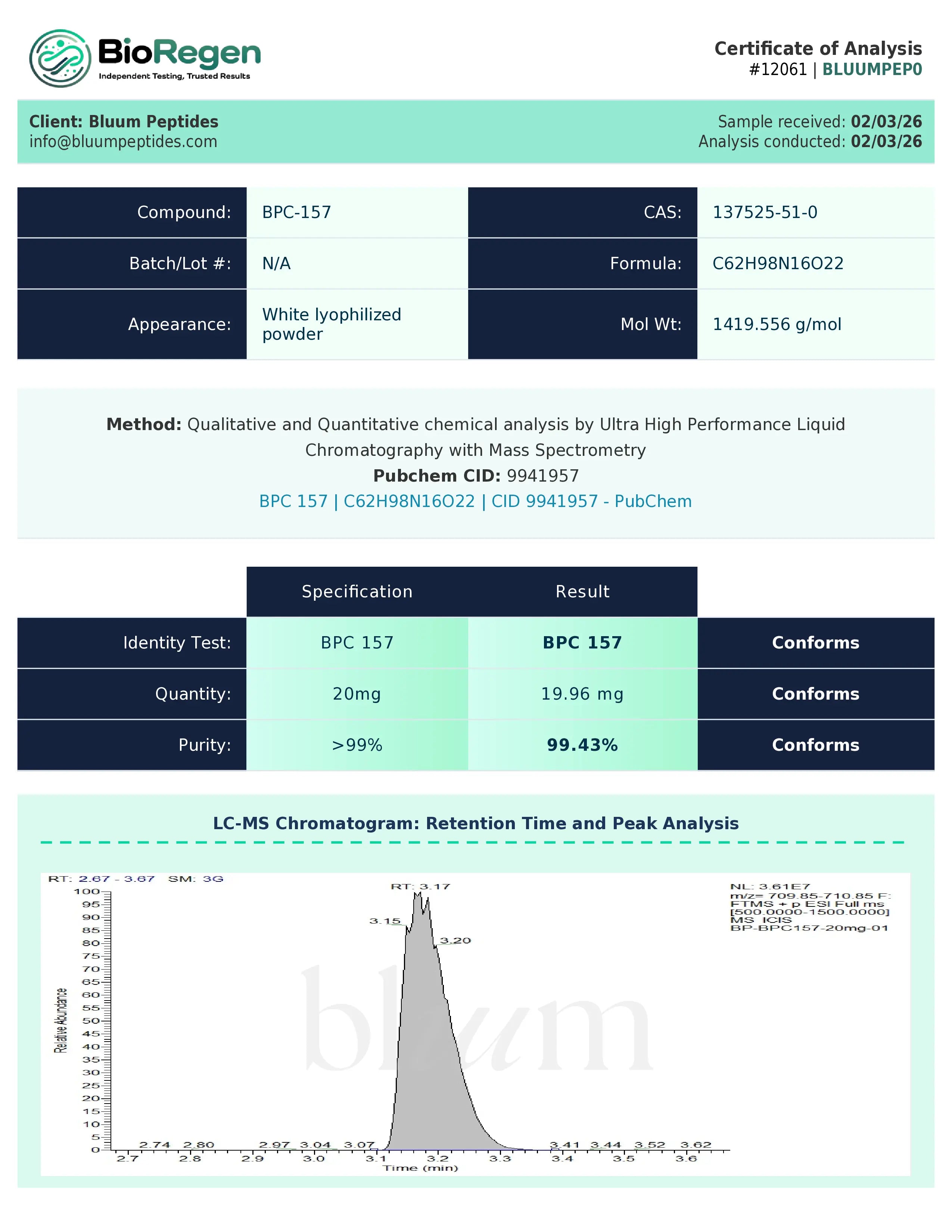 Buy BPC-157 5mg & 10mg Peptide Online | 99% Purity