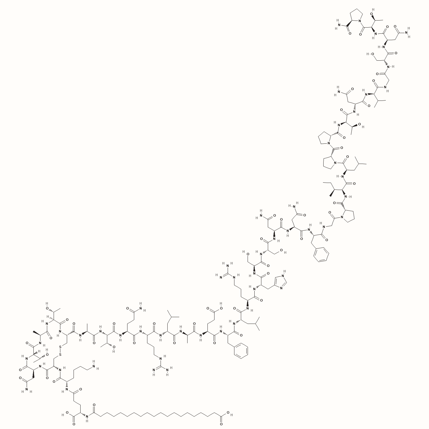 cagrilintide molecular structure 5mg for Research | High-Purity Peptide Cagrilintide (Amylin Analogue) | Synthesis